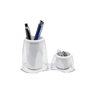 Porta Canetas e Clips Duocolor Branco 3021.E