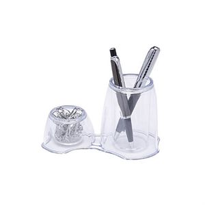 Porta Canetas e Clips Duocolor Cristal 3021.H