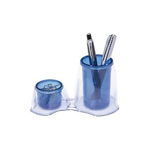 Porta Canetas e Clips Duocolor Azul 3021.C