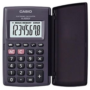 Calculadora de Bolso HL-820LV-bk-w Casio