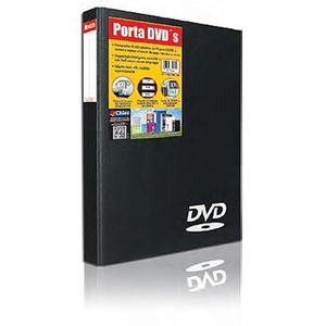 Porta DVDs Preto para 20 Unidades Ref.1410