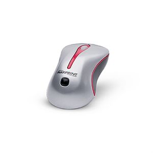 Mouse Óptico 3 Botões USB Prata/Vermelho Maxprint Ref: 603818