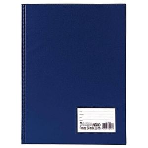 Pasta Catálogo Azul 1/2 Ofício com 10 Sacos Dac Ref.1026