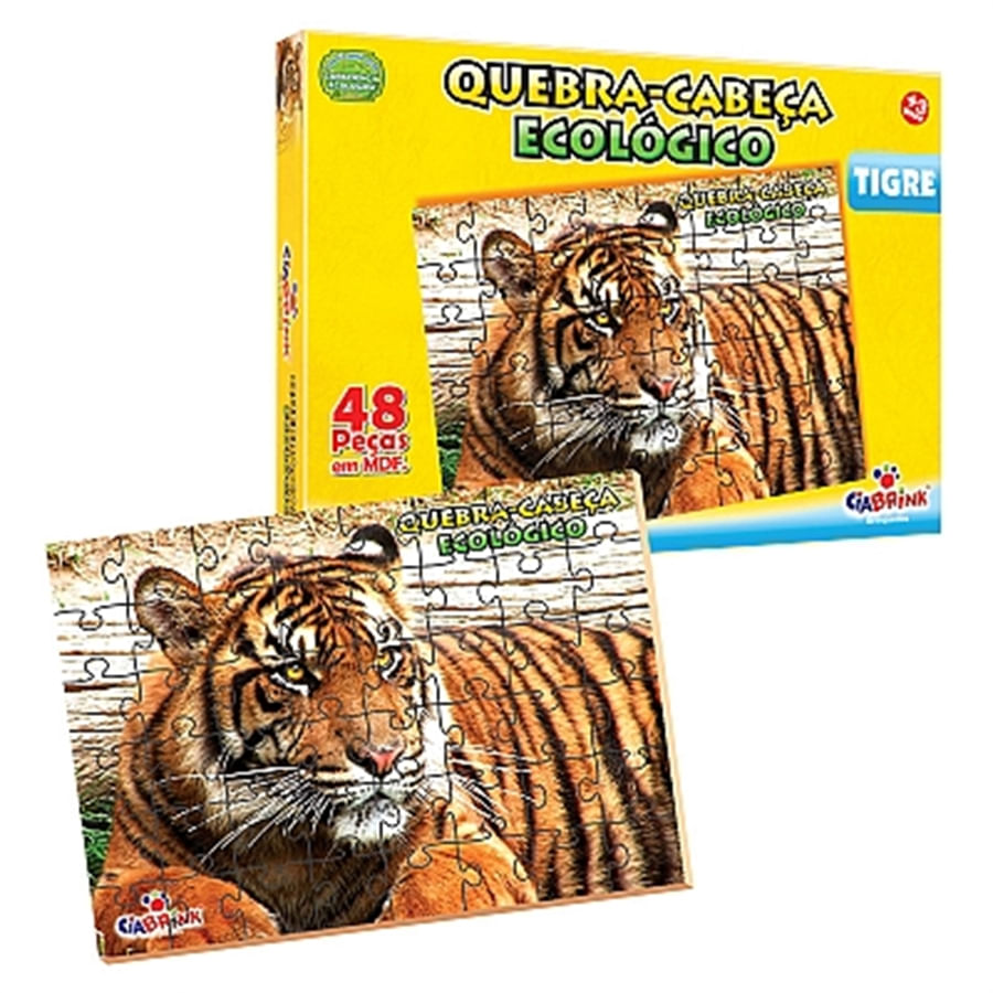Tigre Rugindo - Quebra-Cabeça - Geniol