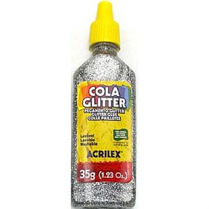 Cola Glitter 35g Prata Acrilex Ref.202