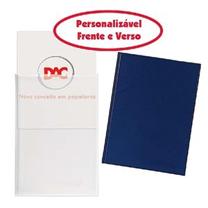 Pasta Catálogo Personalizável Azul com 10 Sacos Ref.1091