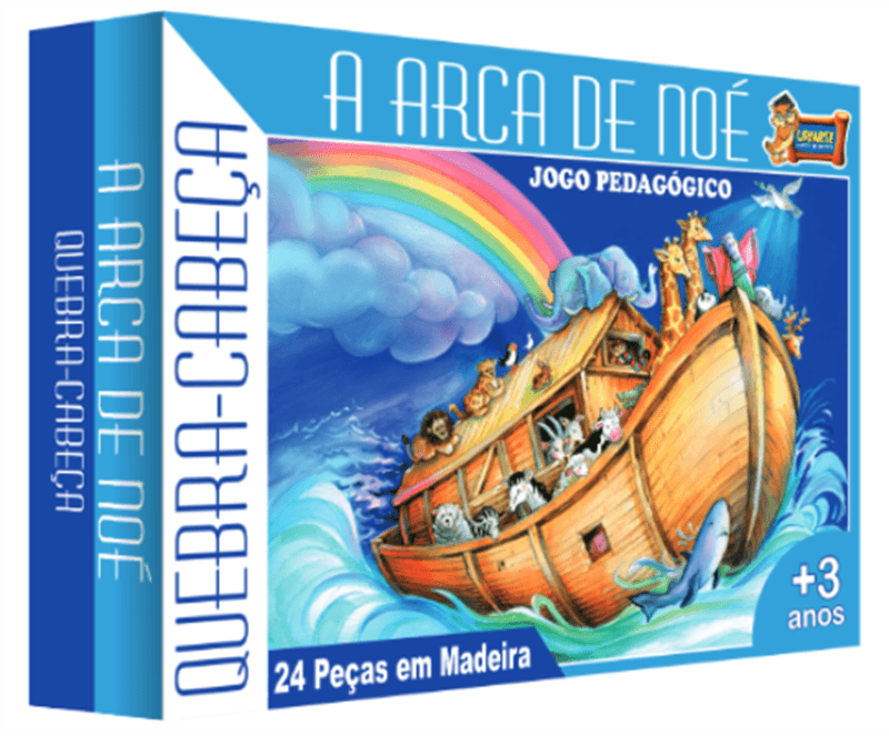 Quebra Cabeça Infantil Arca De Noé Em Madeira mdf Puzzle Jogo