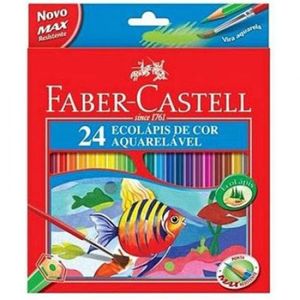 Eco Lápis de Cor Aquarelável 24 Cores Faber-Castell Ref. 120224G