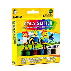 Cola Glitter 6 Cores com 23g Cada Ref. 02923
