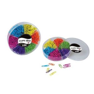 Clips para papel 28mm 480 unidades 6 cores VPM