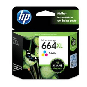 Cartucho de tinta HP 664 Xl colorido 8 ml