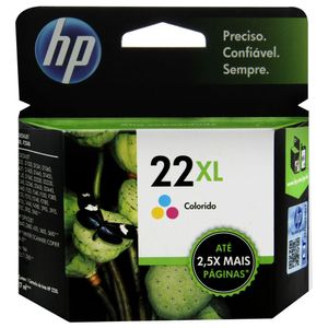 Cartucho de tinta HP 22 Xl colorido 17ml