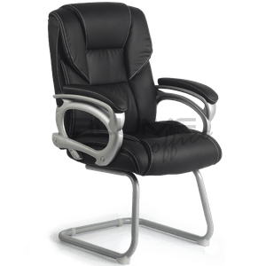 Cadeira Presidente Aproximação Courino Fixa Preto BLM 1005 F
