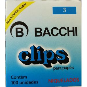 Clips para Papel 3 niquelado com 100 unidades