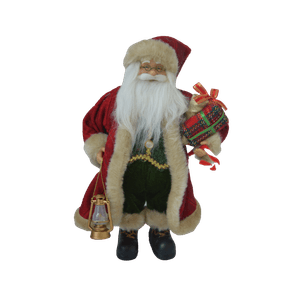 Papai Noel em pé com presentes 30 cm