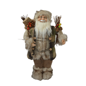 Papai Noel lenhador em pé 45 cm