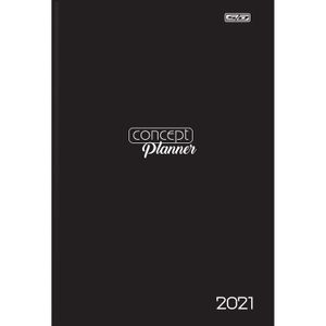 Planner anual costurado Concept Preto 2021