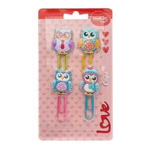 Clips coruja 50mm Love Molin