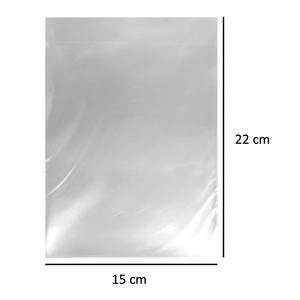 Saco transparente 15x22 c/50 unidades