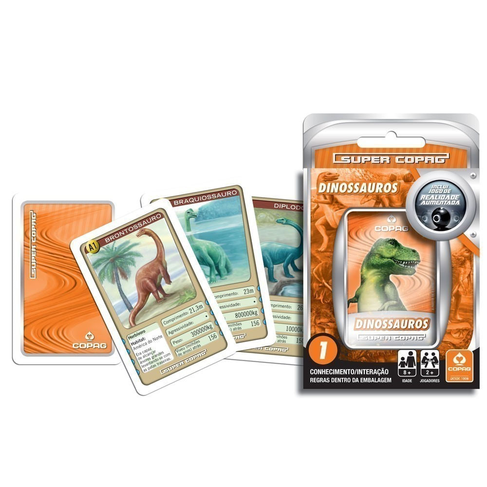 Jogo de Cartas Supercopag Dinossauros