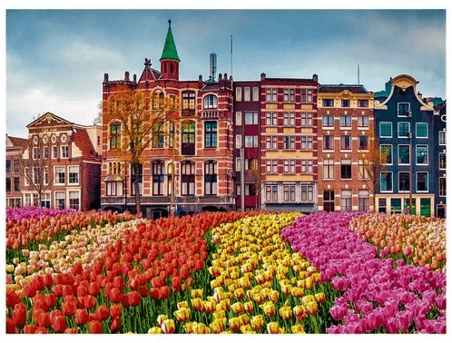 Quebra-Cabeça Paisagens 500 Peças - Amsterdam - Button Shop