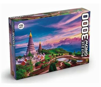 Quebra Cabeça Puzzle 2000 peças Templo Tailandes - Grow 3461