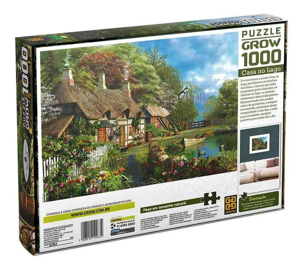 Quebra Cabeça Puzzle Casa no Lago 1000 peças 02963