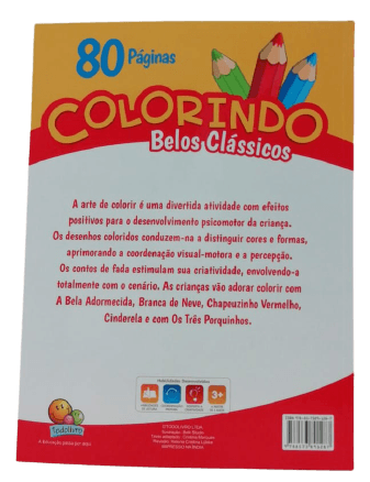 Livro Para Colorir Coleção Clássicos 08 Un Promoção Oferta