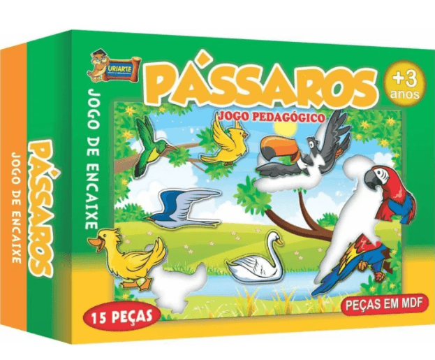 Jogo Quebra Cabeça 3D Dinossauros em MDF (Uriarte)