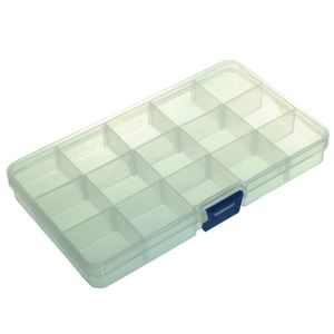 Mini Organizador Plástico 15 Divisórias Transparente