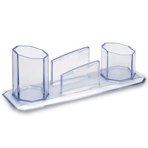 Porta Canetas, Clips e Lembretes Cristal Waleu