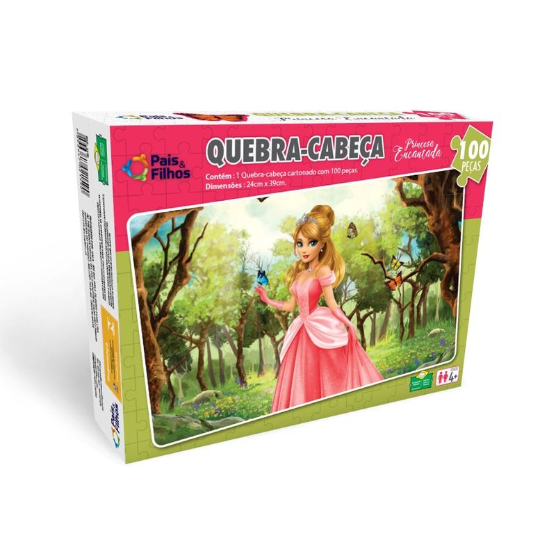 Quebra-Cabeça Princesa Encantada - 100 Pcs