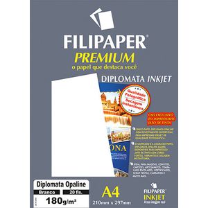 Papel A4 Diplomata Premium Branco 180g/m² com 20 folhas