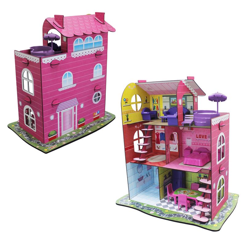 Casinha de Boneca MDF 55 Peças em Promoção!