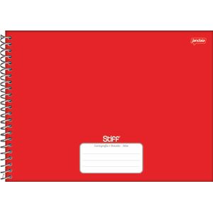 Caderno Espiral Capa Dura Cartografia e Desenho Stiff Vermelho 80 Folhas