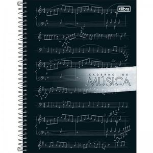 Caderno de Música Espiral Capa Dura Universitário Tilibra 80 Folhas