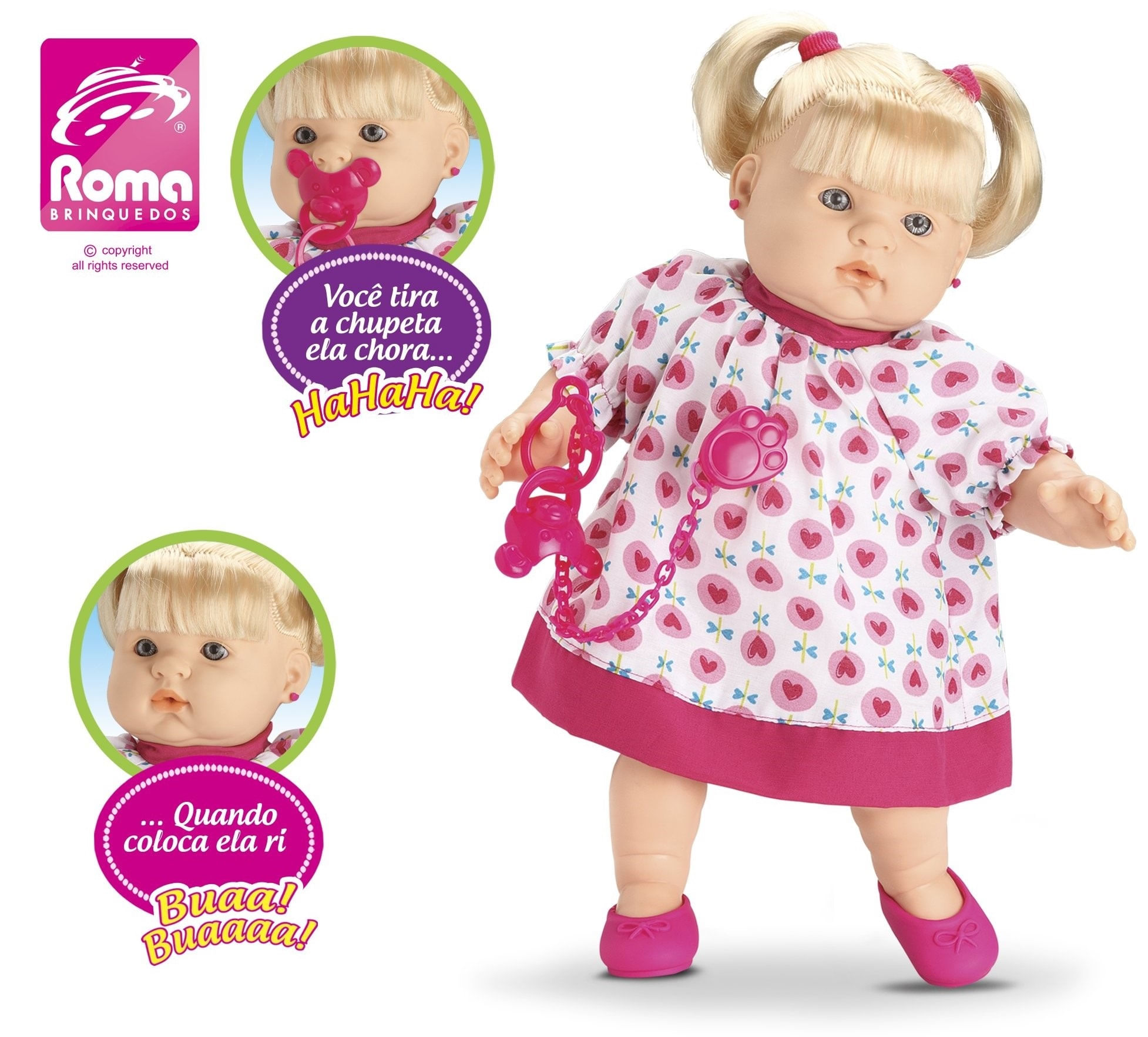 Boneca Bebê Com Amor 48cm Emite Sons De Bebezinho 258 - Super Toys em  Promoção na Americanas
