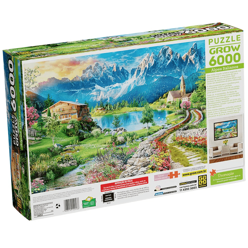 Puzzle 6000 peças Alpes Italianos - Loja Grow