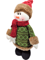Boneco-de-pelucia-em-pe-Pose-verdevermelho-42cm-XTS8295-boneco-de-neve-