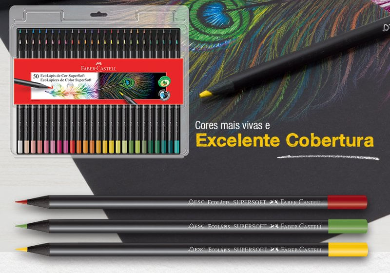 Lápis de Cor 50 Cores - SuperSoft Faber-Castell