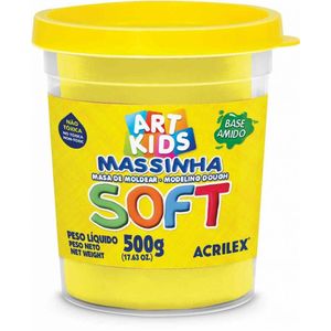 Massinha De Modelar Soft 500gr Acrilex Amarelo Limão