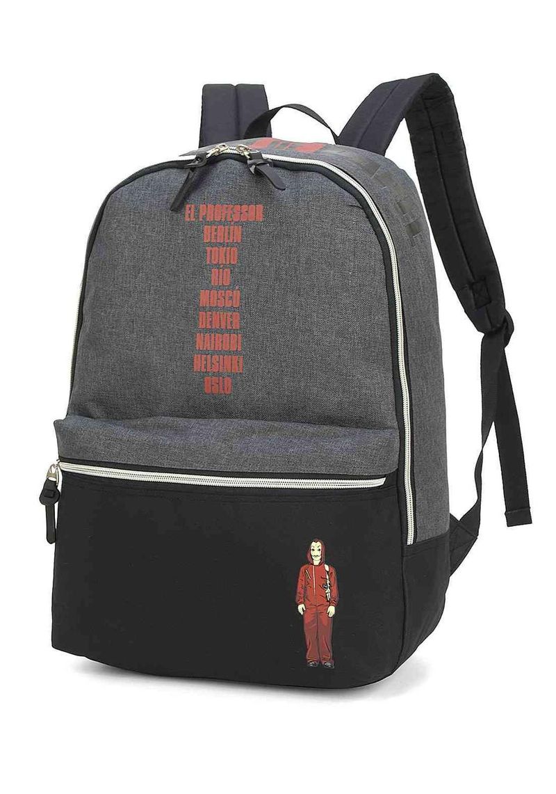 Mochila-Escolar-La-Casa-De-Papel-Cinza-MS46065CP-Luxcel-3