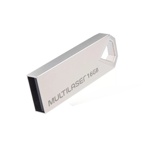 Pen Drive Diamond 16GB USB 2.0 Prata Multilaser PD850