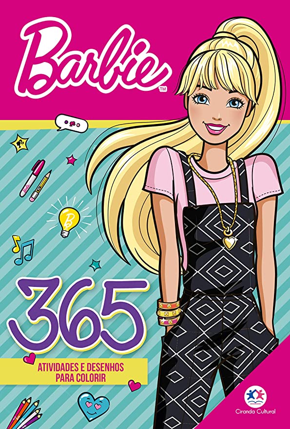 Desenhos de Feliz Barbie para Colorir e Imprimir 