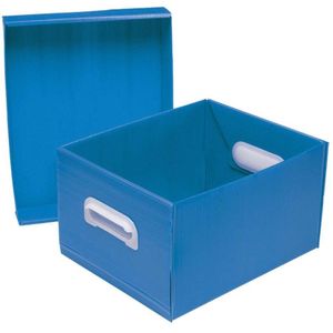 Caixa Organizadora Zig Zag Azul M - Polibras
