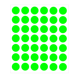 Etiqueta Adesiva Verde Fluorescente 12mm