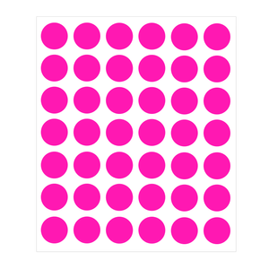 Etiqueta Adesiva Rosa Fluorescente 12mm