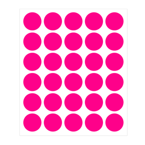 Etiqueta Adesiva Rosa Fluorescente 16mm