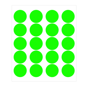 Etiqueta Adesiva Verde Fluorescente 19mm