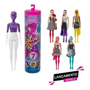 Boneca Barbie Color Reveal Monocromática Surpresa GWC56